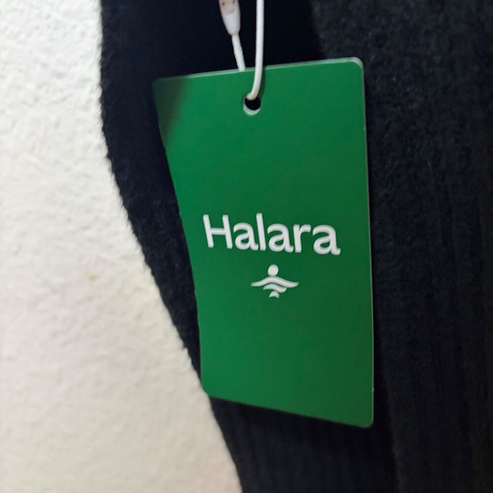 Halara Sweater Women's XL Black Long Open Knit Duster Cardigan Hoodie - Picture 5 of 10